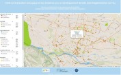 Carte avec des données présentées sur le développement durable